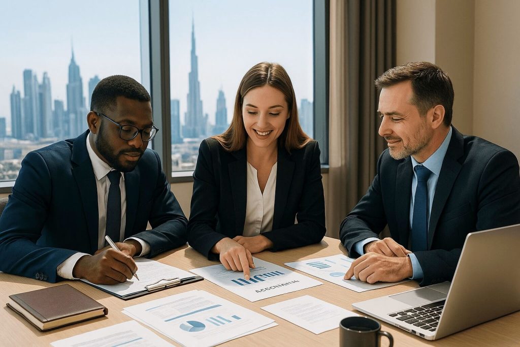 accounting services in the UAE — team working in Dubai office