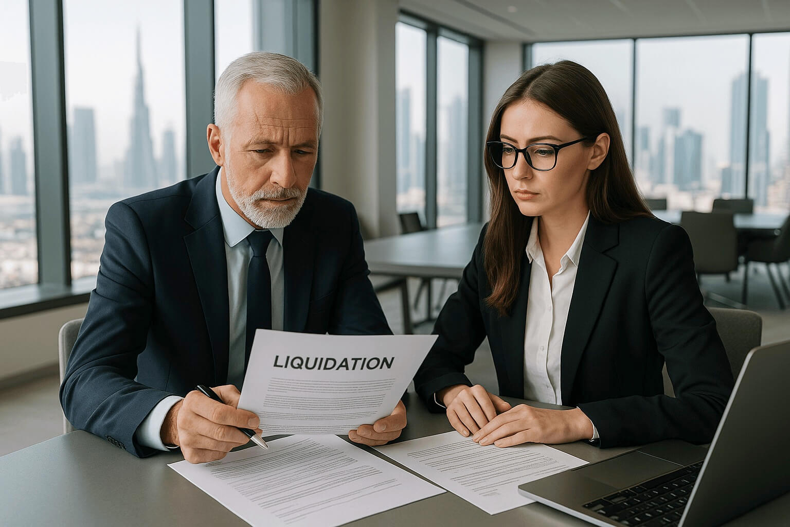 company liquidation in the UAE — document review and tax reporting with professionals